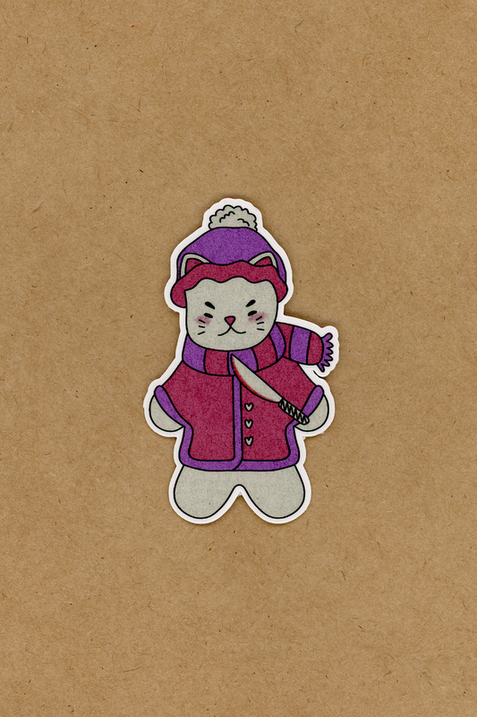 Stabby Pink Scarf Kitty