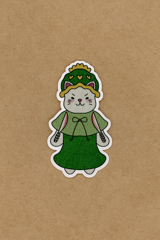 Stabby Green Dress Kitty