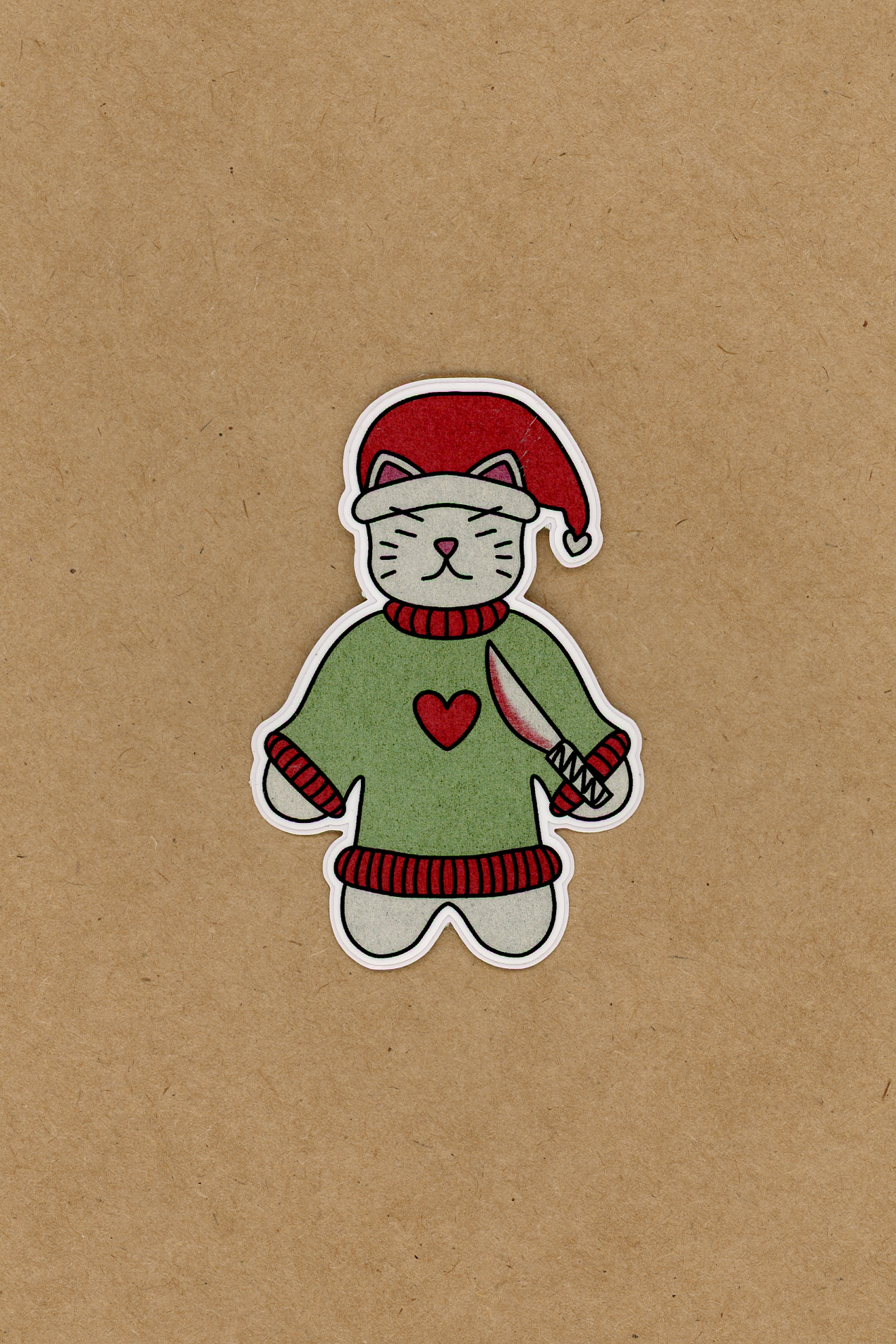 Stabby Green Sweater Kitty