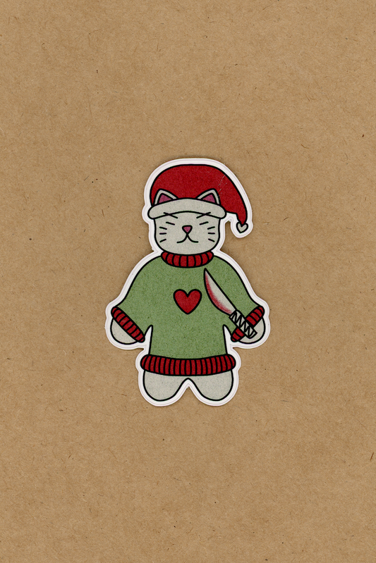 Stabby Green Sweater Kitty