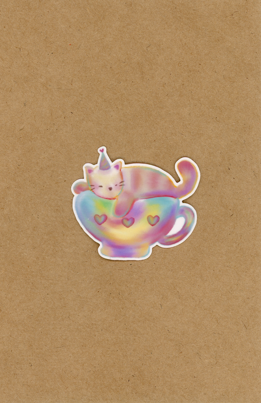 Sleepy Teacup Cat